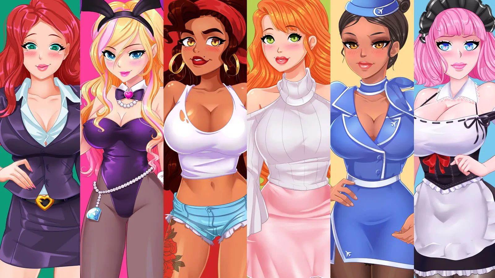 Promotional character lineup artwork